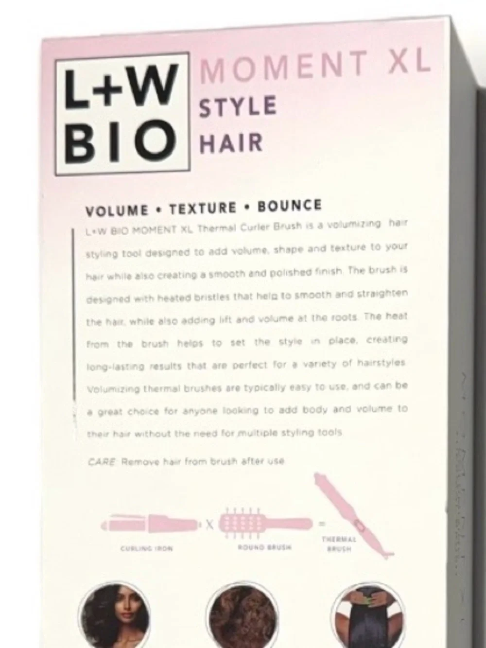 Luxe And Willow BIO Moment XL Volumizing Thermal Brush — Pink & Black NWT